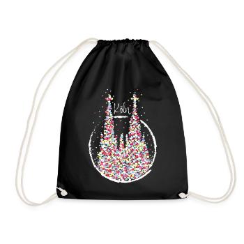 Cologne Cathedral Carnival Carnival Kölsch Kölle Cologne - Drawstring Bag - black - Front