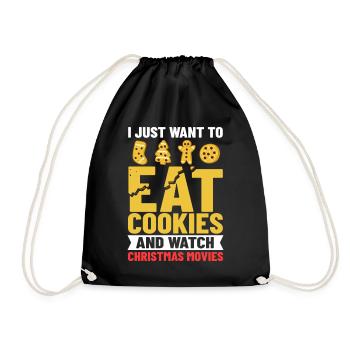 Biscuits de Noël Biscuits Cuisson Biscuits de Noël - Sac de sport léger - noir - Devant