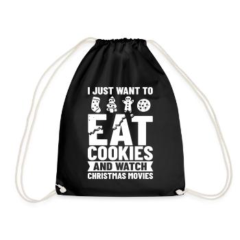 Biscuits de Noël Biscuits Cuisson Biscuits de Noël - Sac de sport léger - noir - Devant