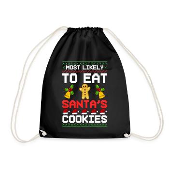 Biscuits de Noël Biscuits Cuisson Biscuits de Noël - Sac de sport léger - noir - Devant