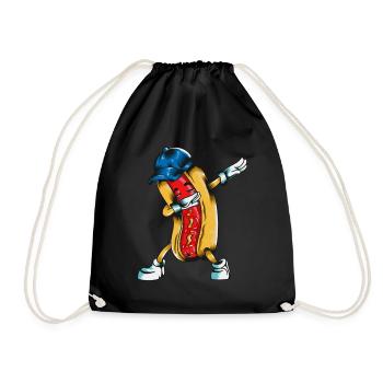 Fun Hot Dog Dabbing Fast Food Cuisine - Sac de sport léger - noir - Devant