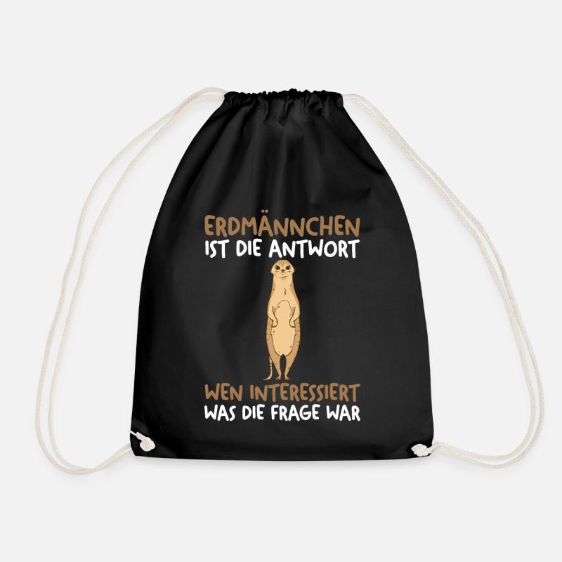 Erdmännchen - Turnbeutel - Schwarz