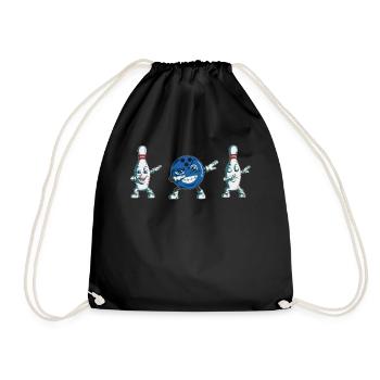 Bowling Fan Bowling Pin Bowlingkugel machten Dab - Turnbeutel - Schwarz - Vorne