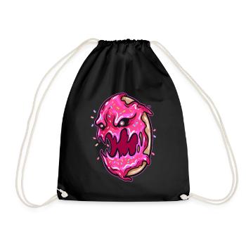 Scary Horror Monster Zombie Donut Halloween - Turnbeutel - Schwarz - Vorne