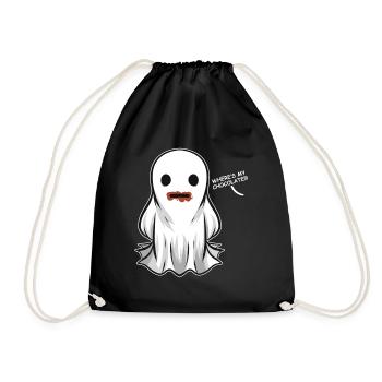 Ghost a mangé le chocolat Où est mon chocolat - Sac de sport léger - noir - Devant