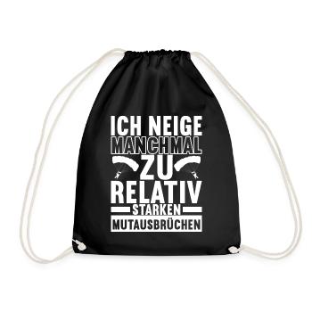 Fallschirmspringer Fallschirmsprung - Turnbeutel - Schwarz - Vorne
