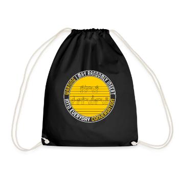 Chemise du Mois de la sensibilisation aux sourds, Avertissement je peux - Sac de sport léger - noir - Devant