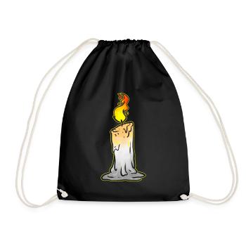 Burning Candle Halloween - Turnbeutel - Schwarz - Vorne
