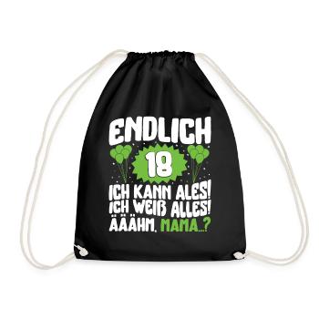 Endlich 18 Ich Kann Alles Ich Alles Aaahm - Drawstring Bag - black - Front