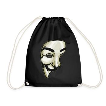 Masque comme costume pour Halloween - Sac de sport léger - noir - Devant