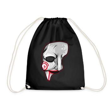 Scary Horror Movie Mask Costume Halloween - Turnbeutel - Schwarz - Vorne