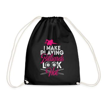 Pocketologist Billard Piscine Billard 8 Femme - Sac de sport léger - noir - Devant