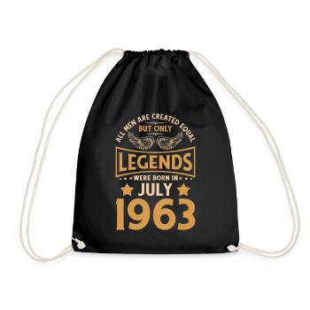 60. Geburtstag 60 Legenden wurden im Juli 1963 geb - Turnbeutel - Schwarz - Vorne