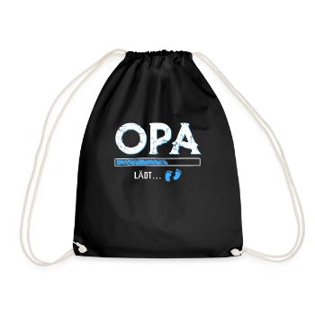 Opa lädt - Turnbeutel - Schwarz - Vorne