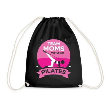 Team Mütter Die Pilates Machen Mami Mutter Mama - Turnbeutel - Schwarz - Vorne