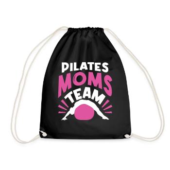 Pilates-Mütter-Team Pilates Mutter Mama Mami - Turnbeutel - Schwarz - Vorne