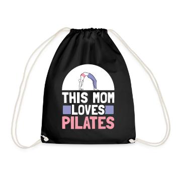 This mother loves Pilates lover Mama Mami - Drawstring Bag - black - Front