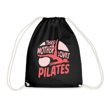 This Mother Loves Pilates Lover Mommy Mom - Drawstring Bag - black - Front