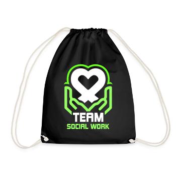 Team Social Work Social Work Social Workers - Drawstring Bag - black - Front