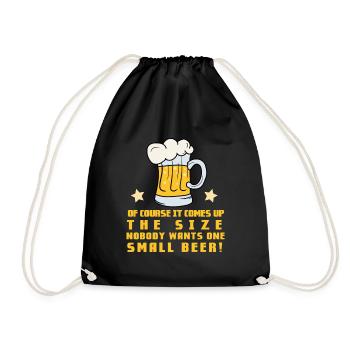 Of course it depends on the size! Beer drinker - Drawstring Bag - black - Front