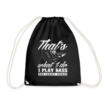Guitare Basse Guitare Bassiste - Sac de sport léger - noir - Devant