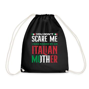 Ich Habe Eine Italienische Mutter - Turnbeutel - Schwarz - Vorne