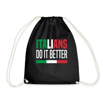 Les Italiens l’améliorent - Sac de sport léger - noir - Devant