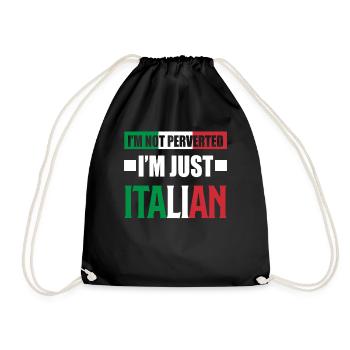 Drôle Italie Cadeau Italien - Sac de sport léger - noir - Devant