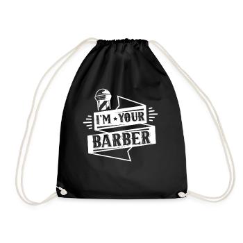 Ich Bin Ihr Barbier Barber Barbiere Barbershop - Turnbeutel - Schwarz - Vorne