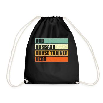 Entraîneur de chevaux Père Mari Héros - Sac de sport léger - noir - Devant