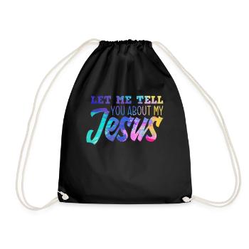 Jésus - Sac de sport léger - noir - Devant