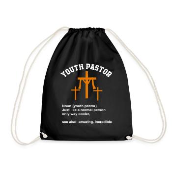 Young pastor - Drawstring Bag - black - Front