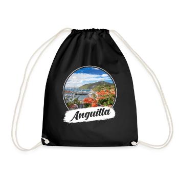 Anguilla Souvenir - Turnbeutel - Schwarz - Vorne