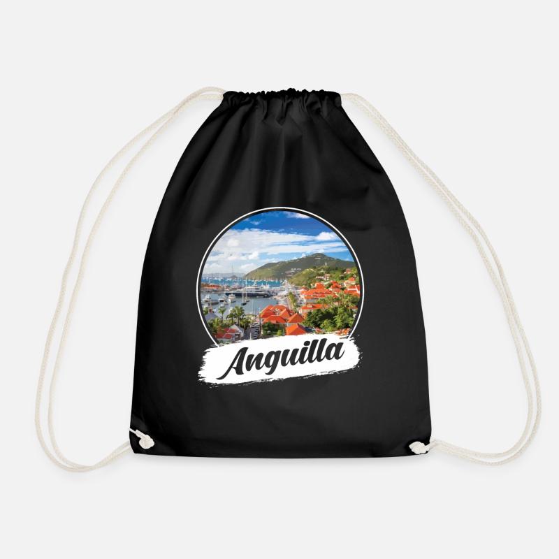 Anguilla Souvenir - Turnbeutel - Schwarz