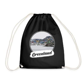 Greenland Souvenir - Drawstring Bag - black - Front