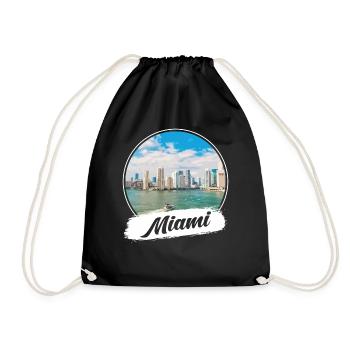 Miami Souvenir - Drawstring Bag - black - Front