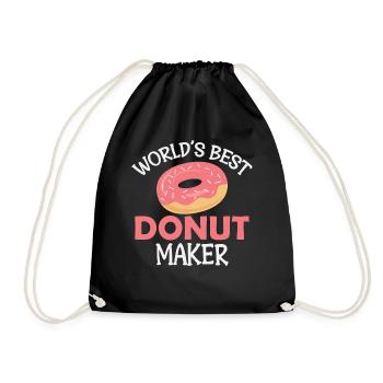 Cuisson - Meilleur fabricant de beignets au monde - Sac de sport léger - noir - Devant