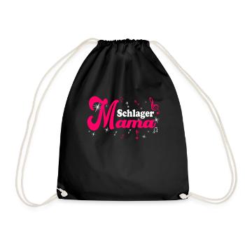 Schlager Mama Costume Schlager Party Outfit - Drawstring Bag - black - Front