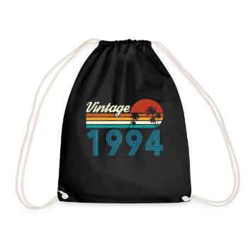 Vintage 1994 Vintage Geburtstag Retro Vintage - Turnbeutel - Schwarz - Vorne