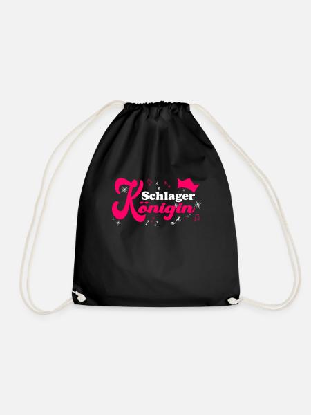 Schlager Königin Kostüm Schlagerparty Outfit - Turnbeutel - Schwarz