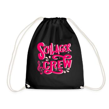 Schlager Crew Costume Schlager Party Outfit - Drawstring Bag - black - Front