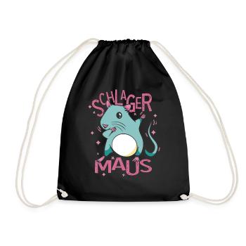 Schlagerparty Costume Schlager Schlager evening - Drawstring Bag - black - Front