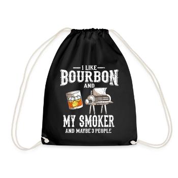 Ich Mag Bourbon Whiskey Smoker Grill Bbq Griller - Turnbeutel - Schwarz - Vorne