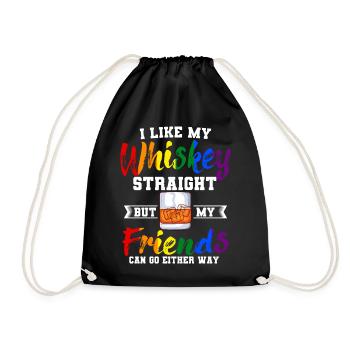 Whisky Straight Lgbtq Pride Transgenre Bi Gay - Sac de sport léger - noir - Devant