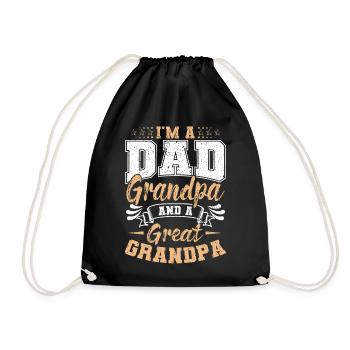 Je suis un père, un grand-père et un arrière-grand-père père pour la fête des pères - Sac de sport léger - noir - Devant