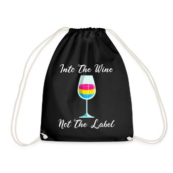 Dans le vin pas l’étiquette Lgbt Pansexual Pride - Sac de sport léger - noir - Devant