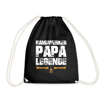 Handwerker Papa Legende - Turnbeutel - Schwarz - Vorne