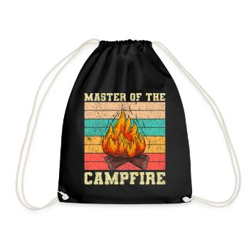 Master of Campfire Camping Camp Camping - Drawstring Bag - black - Front