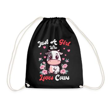 Fille La vache aime Sweet Cow Farmer Farm Farmer - Sac de sport léger - noir - Devant