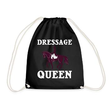 Dressur Reiten Pferd Training Dressurreiten - Turnbeutel - Schwarz - Vorne